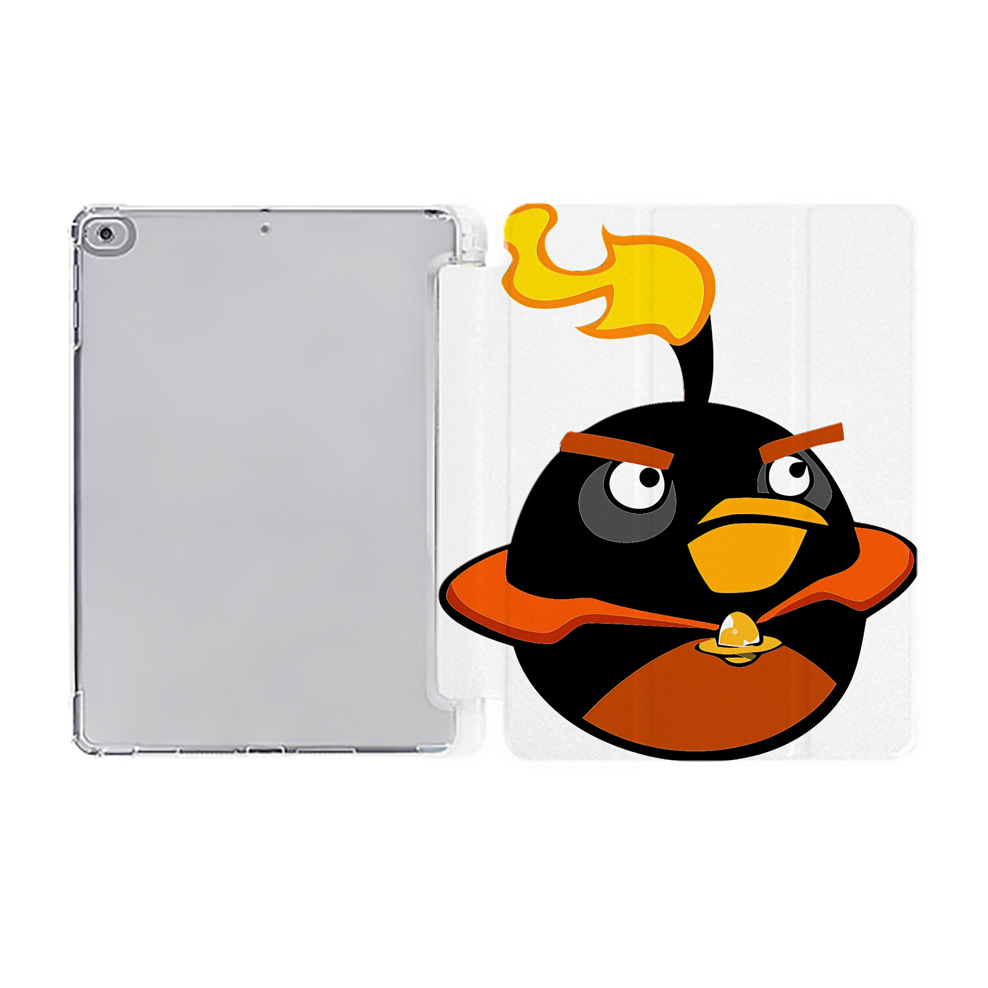 （画像用） Angry Birds アングリーバード IPad ケース ペン収納付き 三つ折りスタンド PUレザー×シリコン 対応機種9.5/10.5/10.9インチ